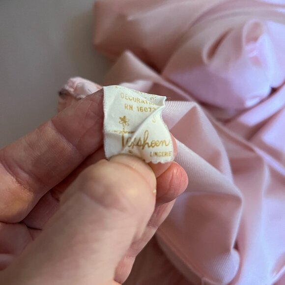 Vintage Texsheen Size S Pink Nightgown Lace Trim Nylon - Picture 3 of 12
